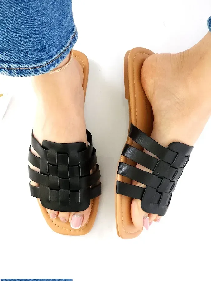 Sandalias Septima para dama color negro STORW-8