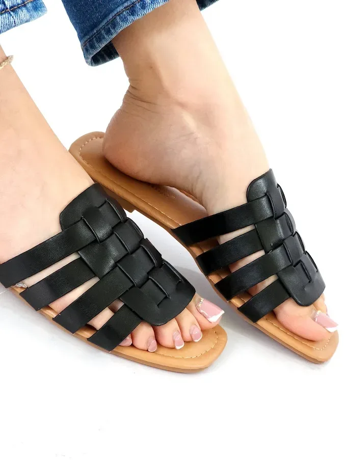 Sandalias Septima para dama color negro STORW-8
