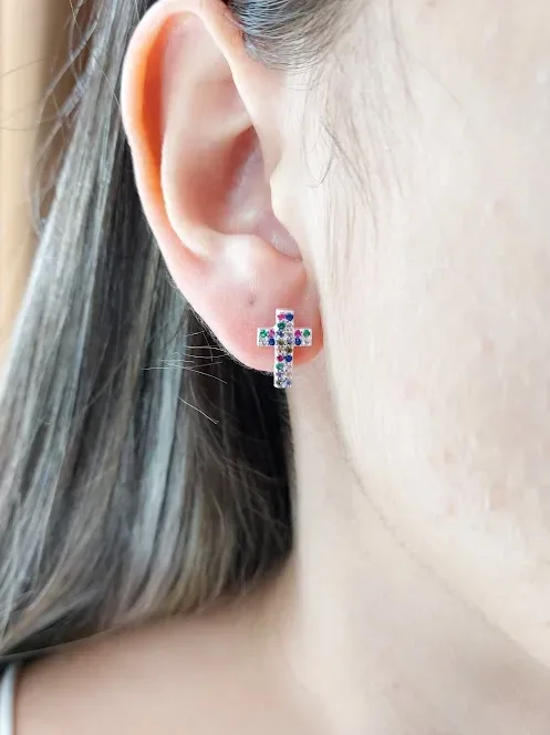 Aretes para dama plata 925 color plata