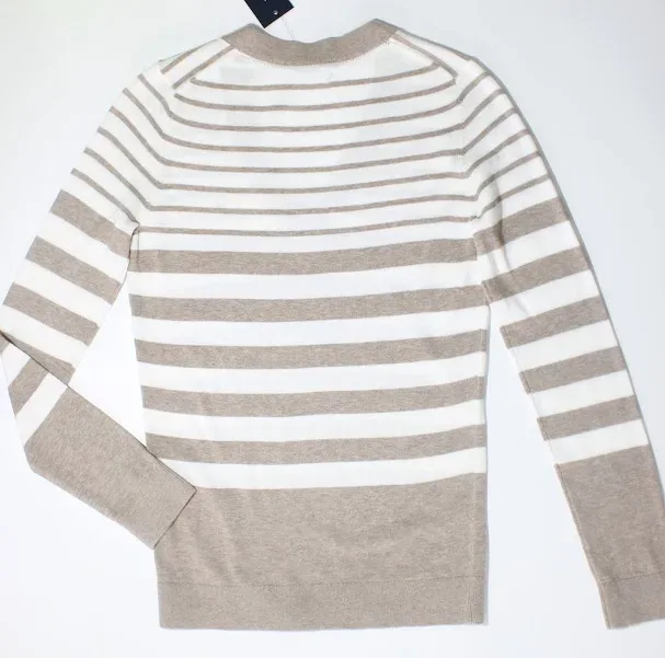 Suéter Tommy Hilfiger para dama color beige con blanco