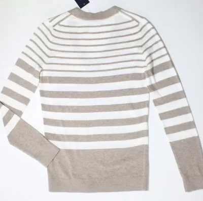 Suéter Tommy Hilfiger para dama color beige con blanco