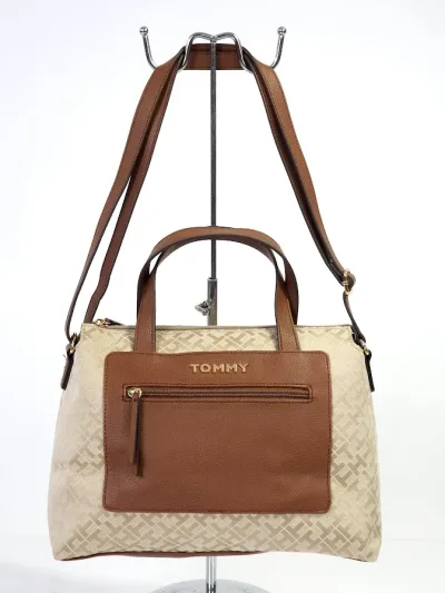Bolso Tommy Hilfiger para dama color beige y café