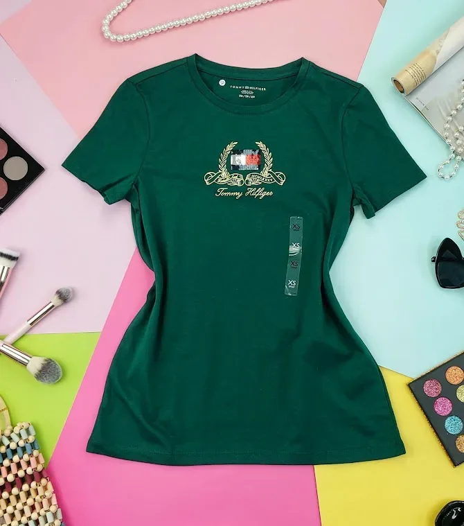 Camiseta Tommy Hilfiger para dama color verde