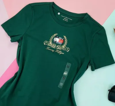 Camiseta Tommy Hilfiger para dama color verde
