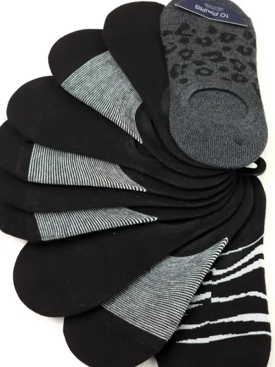 Set 10 pares de calcetas Adrienne Vittadini para dama multicolor