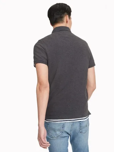 Camiseta Tommy Hilfiger Slim Fit para caballero color gris oscuro