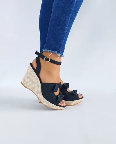 Sandalias para dama color negro SD45414