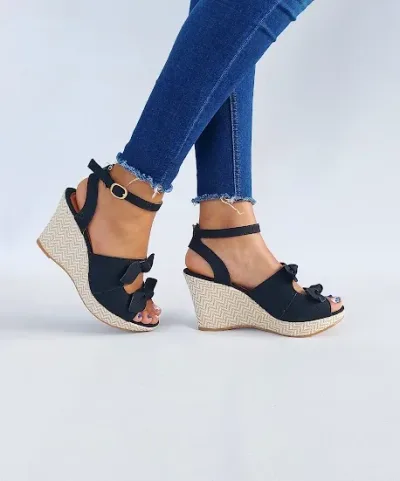 Sandalias para dama color negro SD45414