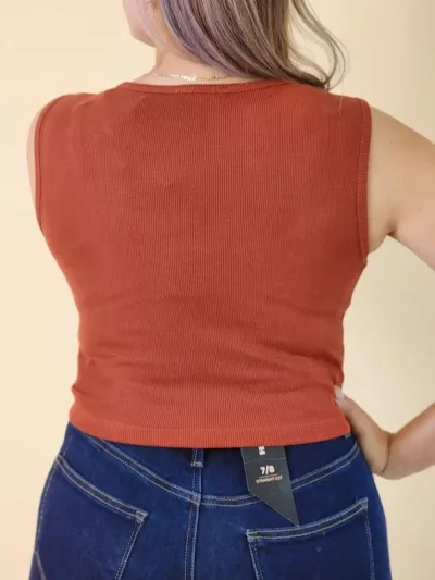 Blusa Estivaneli para dama LFFW-27006 COLOR TERRACOTA