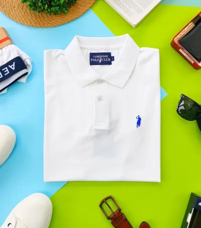Camiseta Cambrige Polo Club para Caballero color blanco