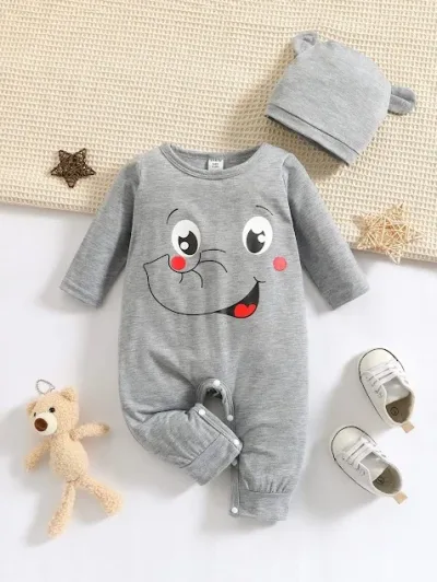 Mameluco para niño color gris