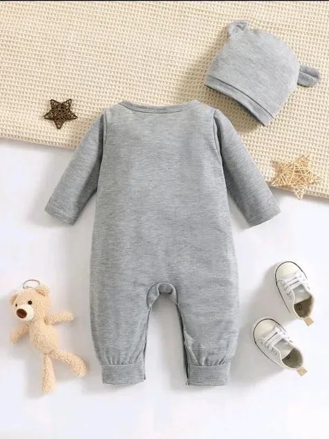 Mameluco para niño color gris