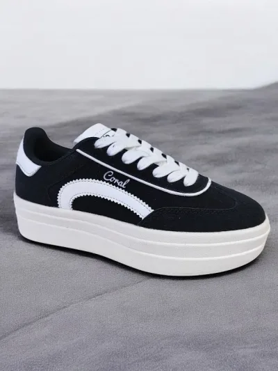 Tenis Coral Naoko Black/White para dama