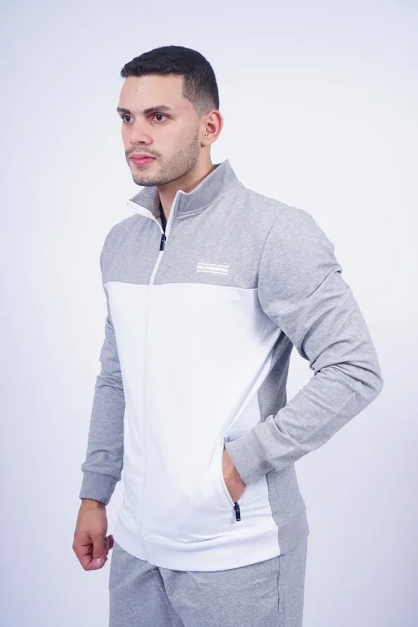 Sudadera Hummer para caballero color blanco con grisHBS305M4