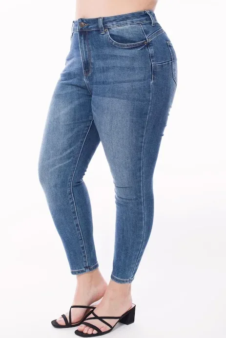 Jeans para dama color azul high rise MJEW004-P