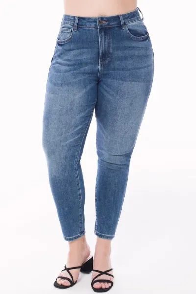 Jeans para dama color azul high rise MJEW004-P