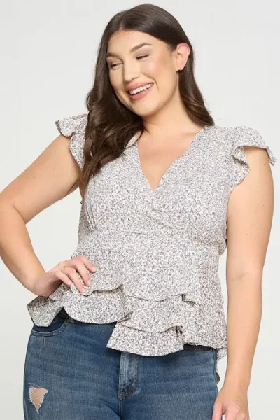 Blusa para dama con estampado floral multicolor