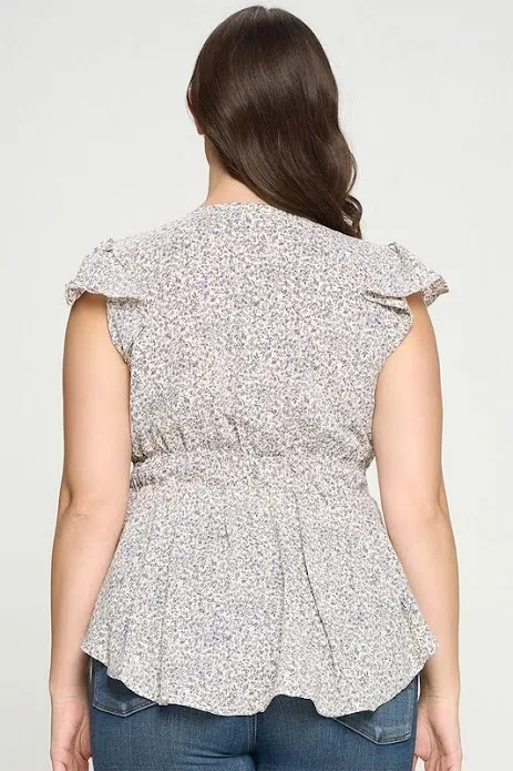 Blusa para dama con estampado floral multicolor