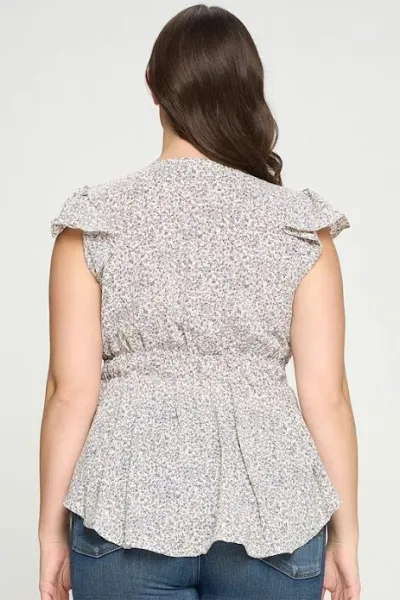 Blusa para dama con estampado floral multicolor
