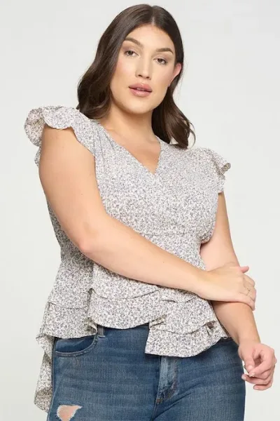 Blusa para dama con estampado floral multicolor