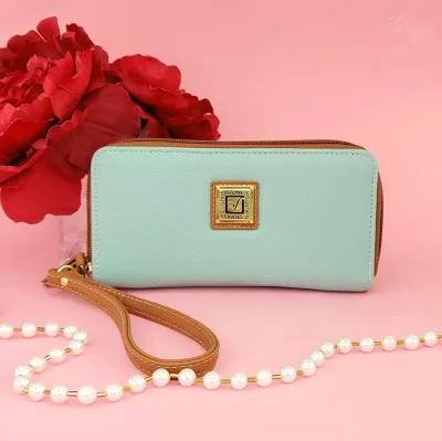Cartera Stone Mountain Usa para dama color celeste