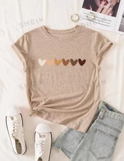 Camiseta para dama color café