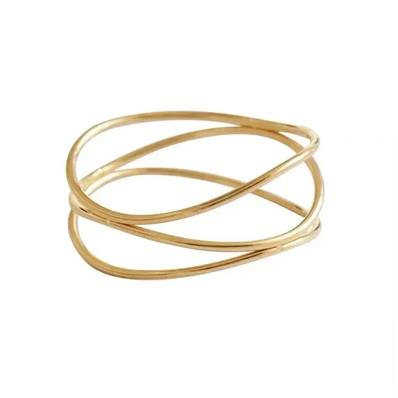 Anillo de acero inoxidable para dama color dorado