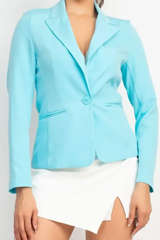 Blazer para Dama color celeste