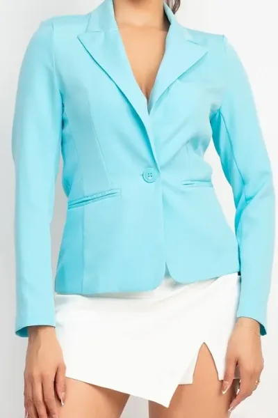 Blazer para Dama color celeste