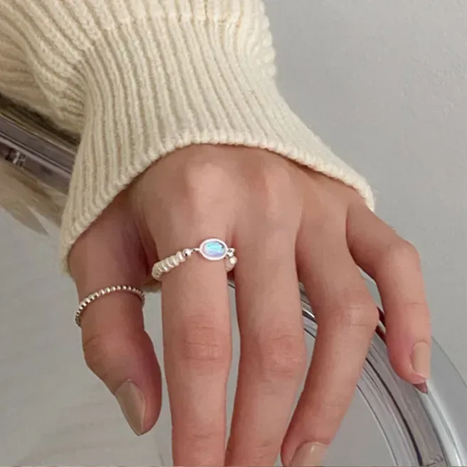 Anillo de acero titanio con plástico