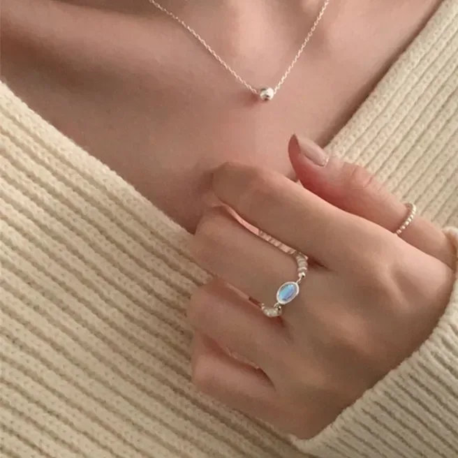 Anillo de acero titanio con plástico