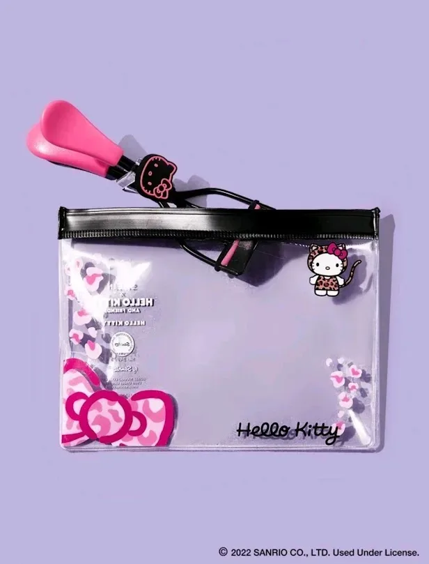 Rizador de pestañas con diseño de Hello Kitty color negro y fucsia