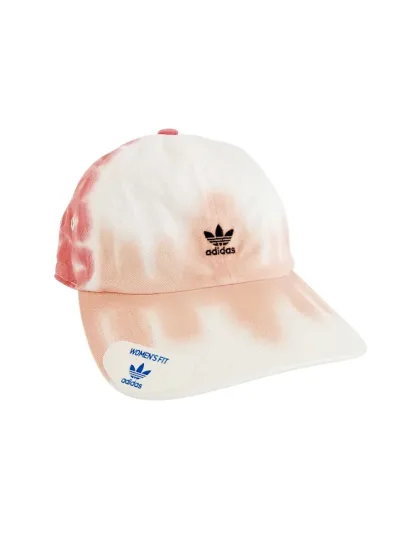 Gorra Adidas para dama patrón tie dye rosa con blanco