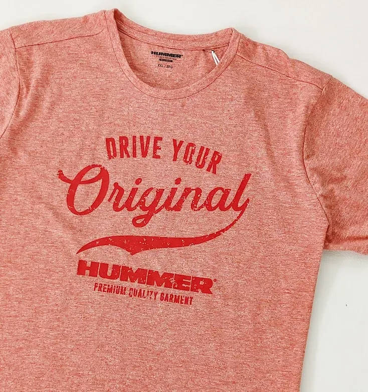 Camiseta Hummer para caballero color rojo claro