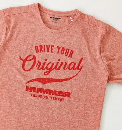 Camiseta Hummer para caballero color rojo claro