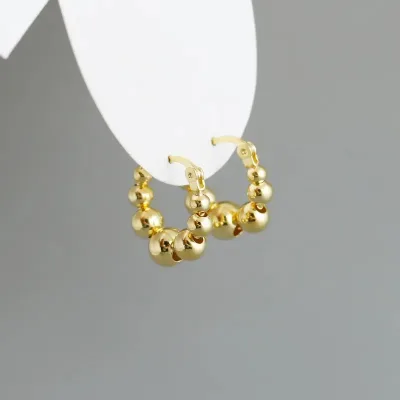 Aretes de plata Esterlina para dama color dorado
