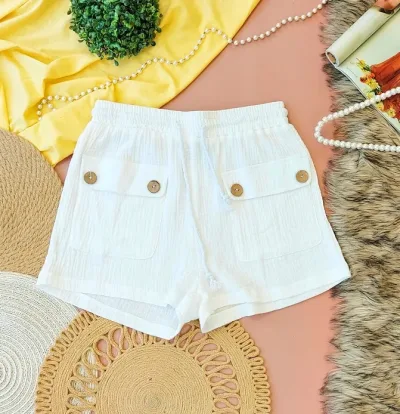 Short para dama color blanco