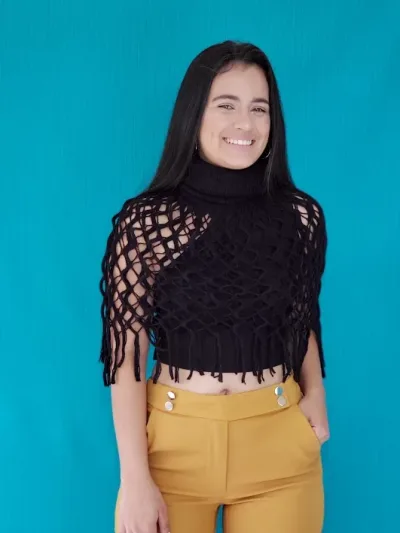Bufanda Oya para dama color gris