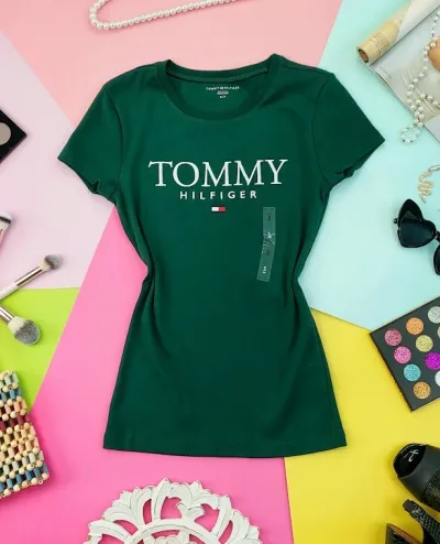 Camiseta Tommy Hilfiger para dama color verde
