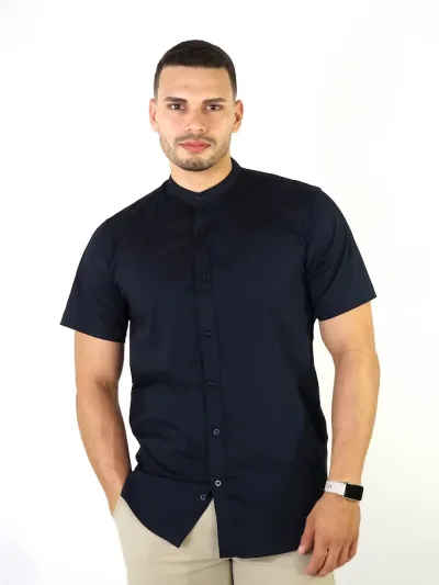 Camisa para caballero color azul oscuro
