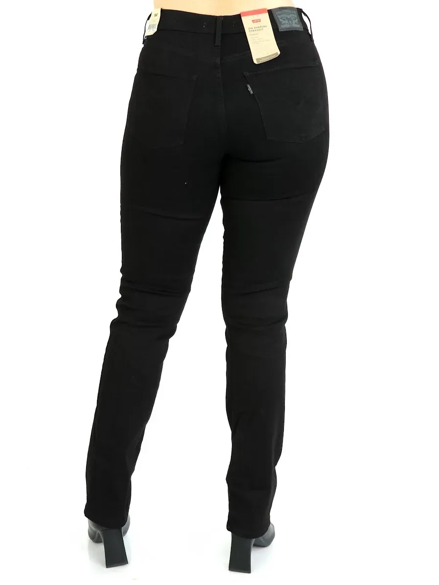 Jeans Levi´s 314-0000 Shapping straight para dama color negro