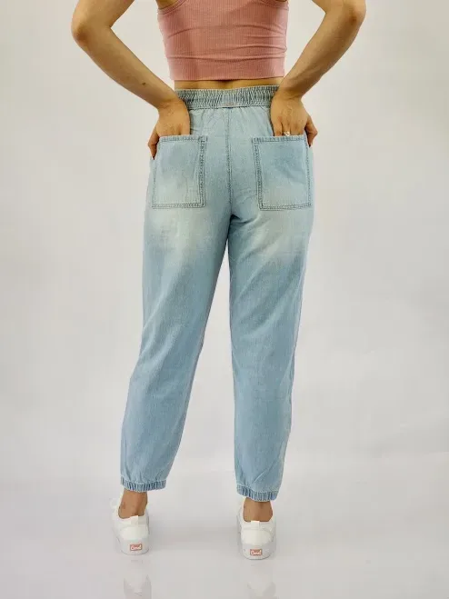 Jogger para dama color celeste