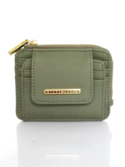 Tarjetero Steve Madden para dama color verde musgo