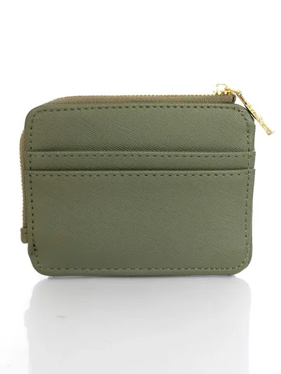 Tarjetero Steve Madden para dama color verde musgo
