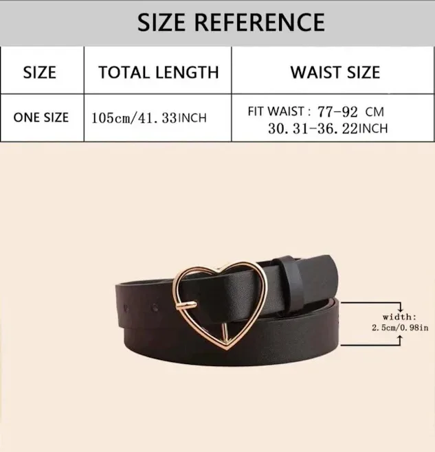 Faja para dama color negro con hebilla de corazón