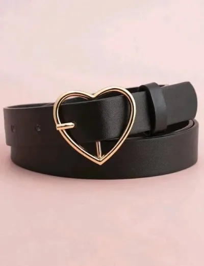 Faja para dama color negro con hebilla de corazón