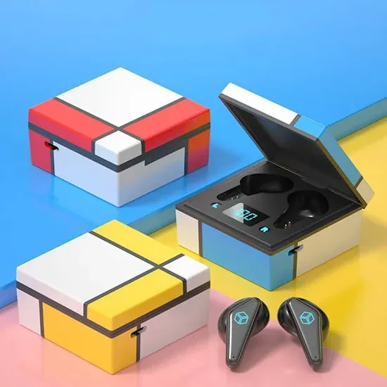 Audifonos inalámbricos diseño de cubo mágico desmontable multicolor al azar