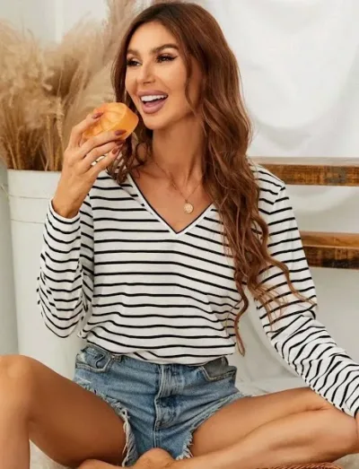 Blusa para dama a rayas