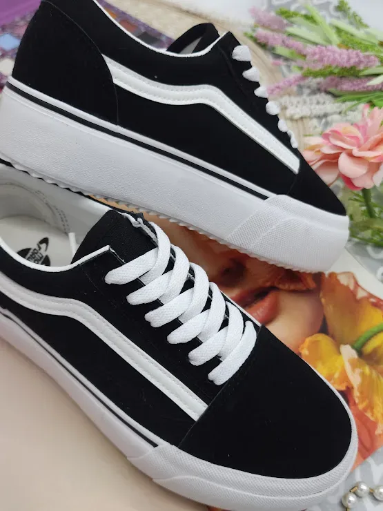 Tenis Coral para dama color negro Atlas black tex