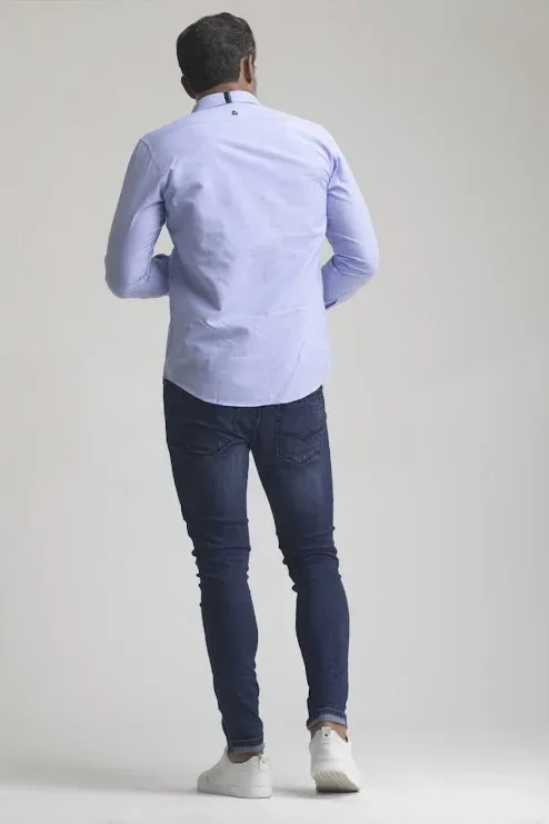 Camisa Hummer para caballero color celeste